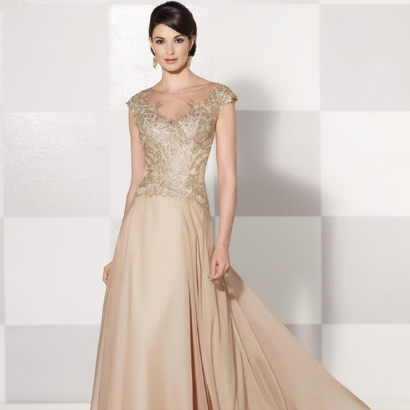Cameron Blake Dresses & Skirts - Champagne Mother of the Bride Gown